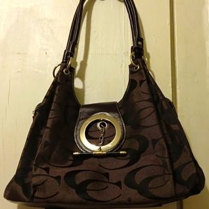 NWOT Gorgeous Shoulder/Handbag Brown w Gold Tone Hardware & Accents Lg